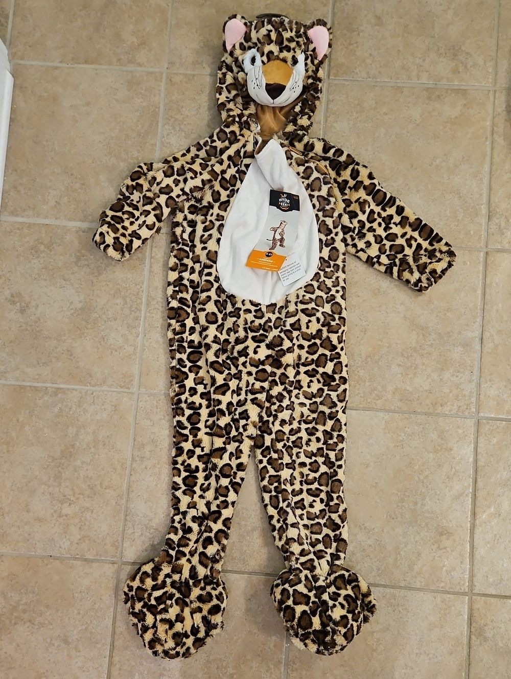Plush Leopard Hooded Costume 5T